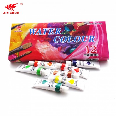 Hot Sale 12Colors 12ml Aluminum Tube Packing Water Color Paint